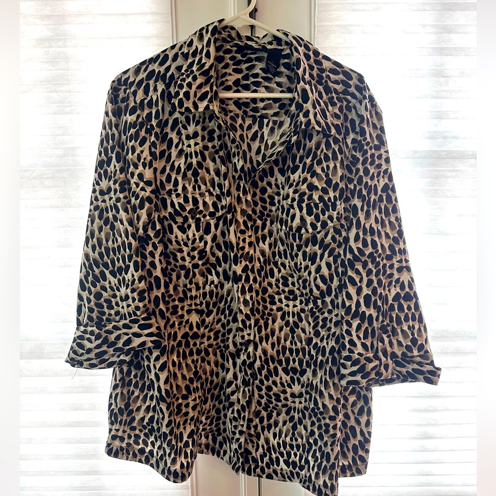 Animal Print Women's Top 2X
